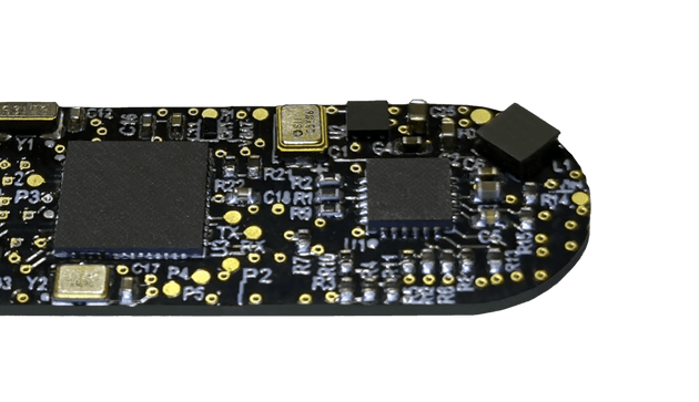 Close-up shot of the insides of sun-a-wear UV tracker without protective case